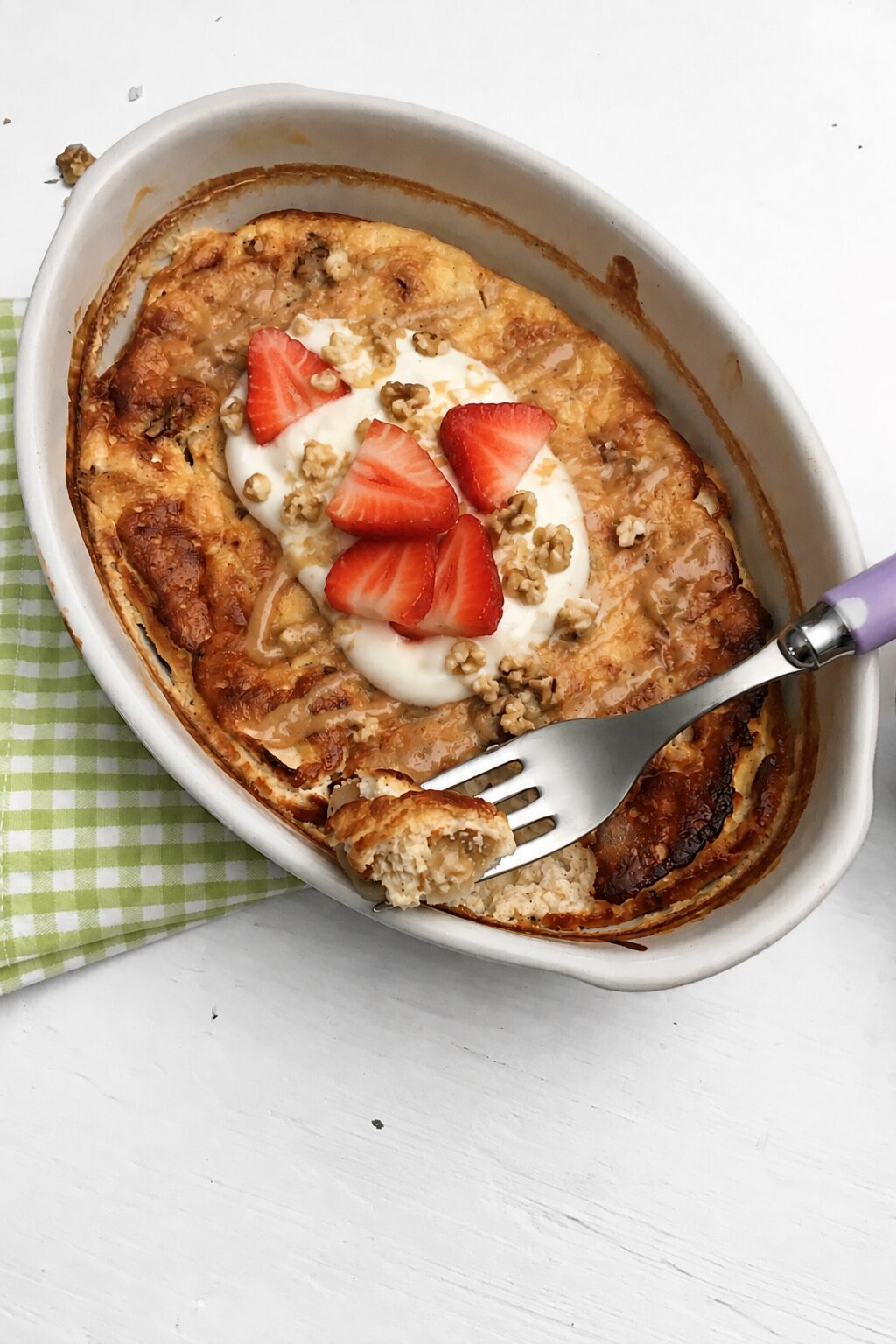 Baked Oats mit Erdbeeren