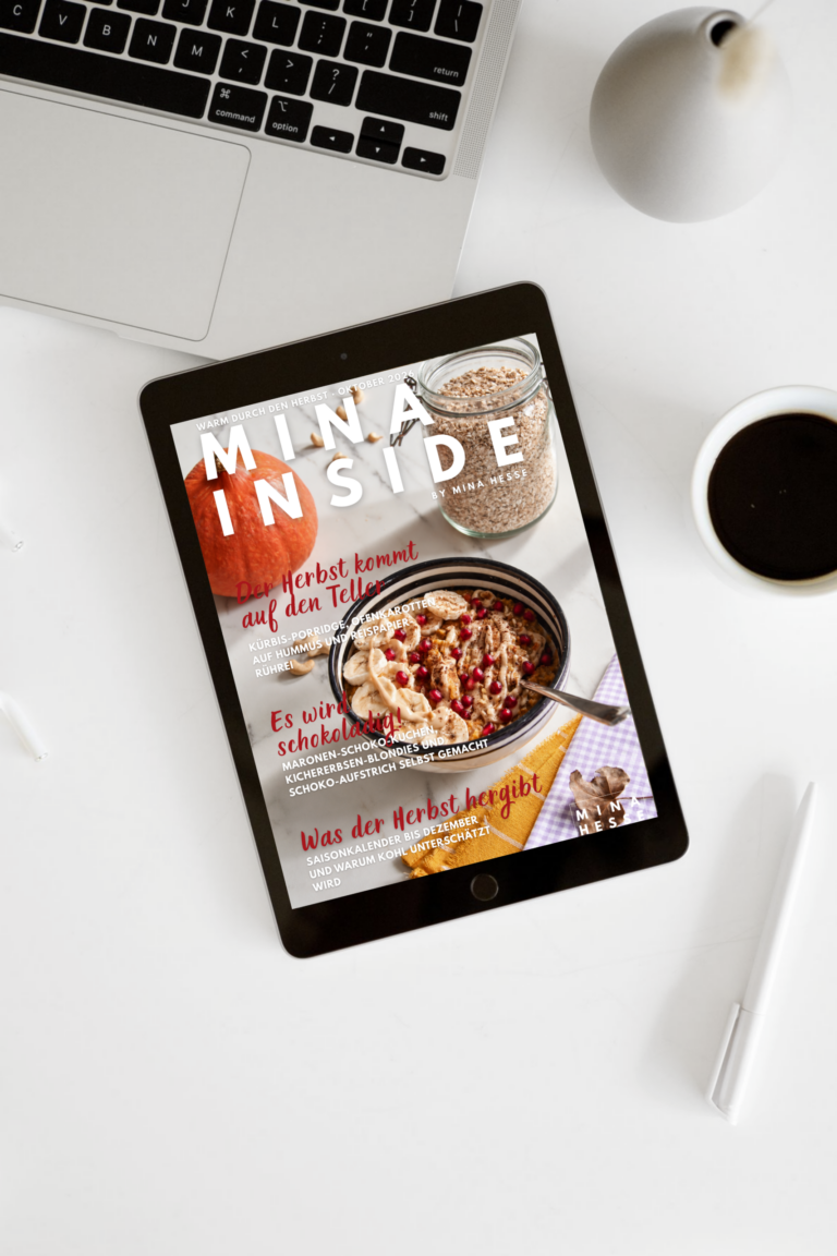 MINA Inside – Cover auf einem Tablet